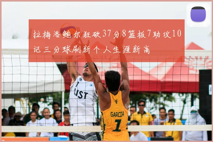 拉梅洛鲍尔狂砍37分8篮板7助攻10记三分球刷新个人生涯新高